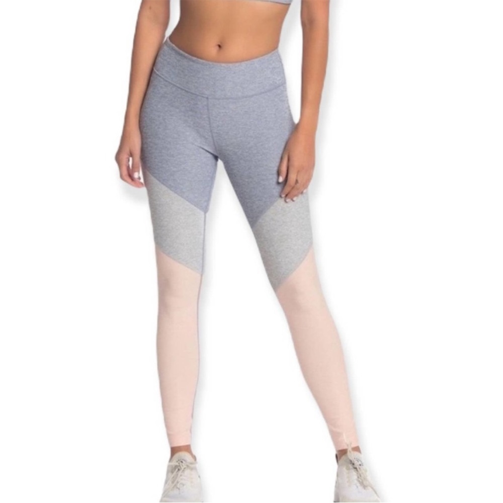 Outdoor Voices 7/8 Springs Leggings Lake Dove Rose Quartz Tri-Color Medium